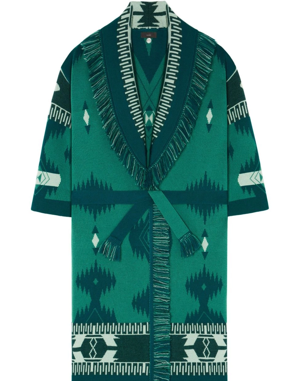 Cheap virgin-wool Women cardigan patterned-jacquard Alanui 0325